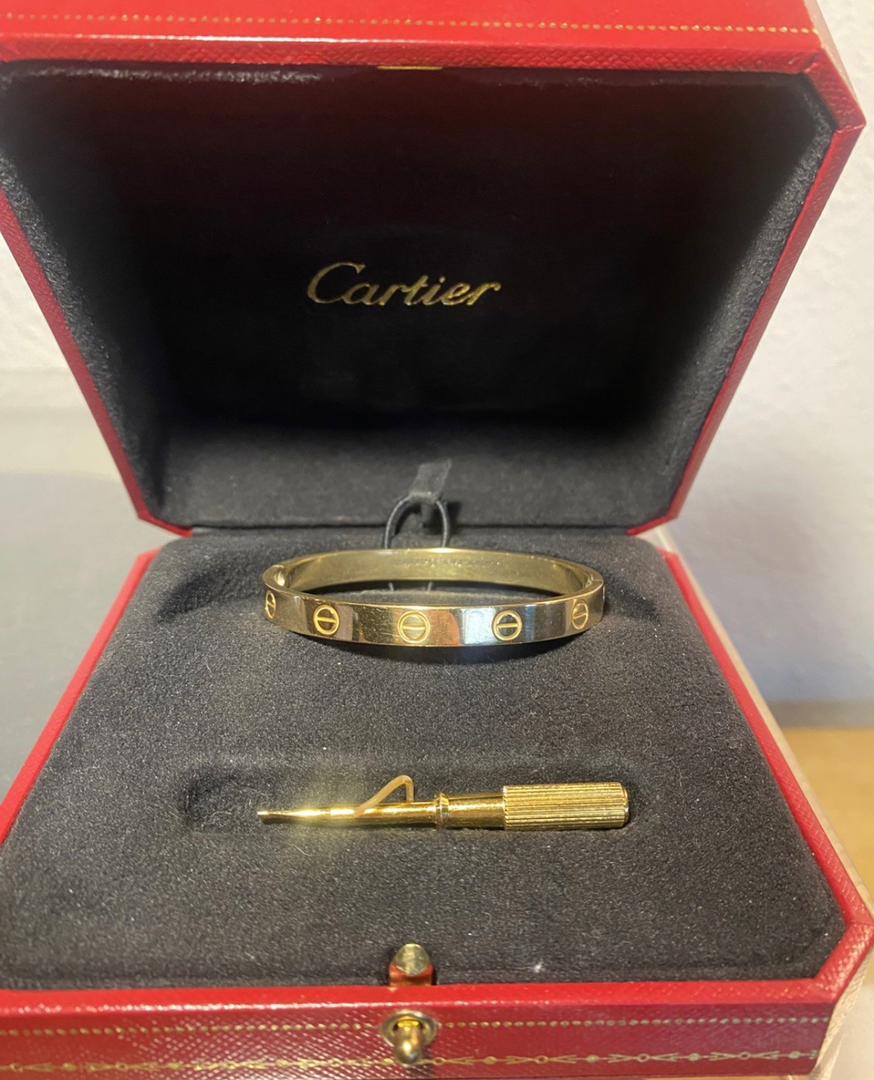 Bracelet Cartier Love en Or jaune 18 carats – Taille 16