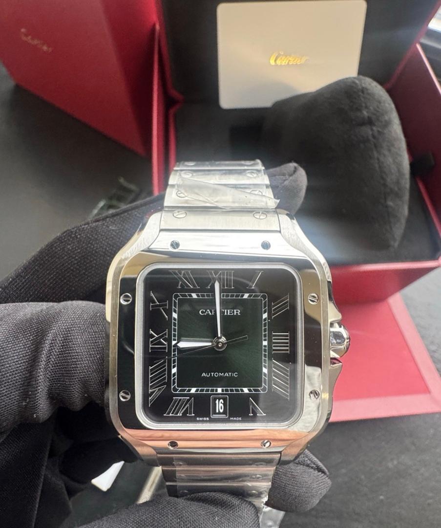 Cartier Santos de Cartier cadran vert grand modèle 39,8 mm WSSA0062